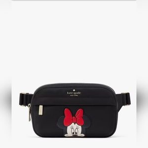Disney X Kate Spade New York Minnie Nylon Belt Bag KG590 Black